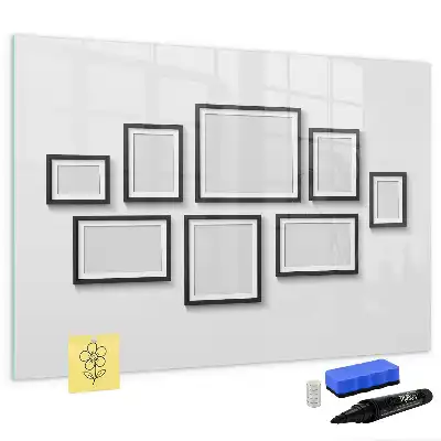 Magnetische Schreibtafel mit schwarzem Rahmen