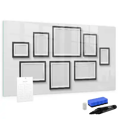 Magnetische Schreibtafel mit schwarzem Rahmen