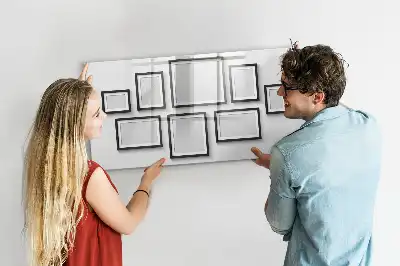 Magnetische Schreibtafel mit schwarzem Rahmen