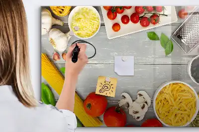Beschreibbare Magnettafel mit dem Aufdruck Zutaten