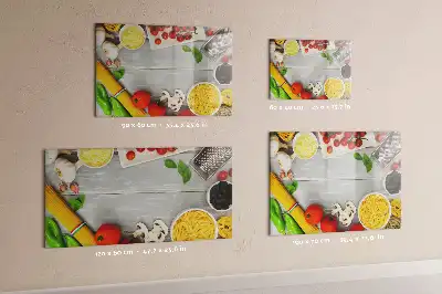 Beschreibbare Magnettafel mit dem Aufdruck Zutaten