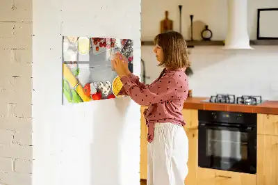 Beschreibbare Magnettafel mit dem Aufdruck Zutaten