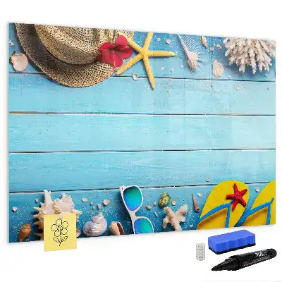 Schreibmagnettafel als Strandzubehör