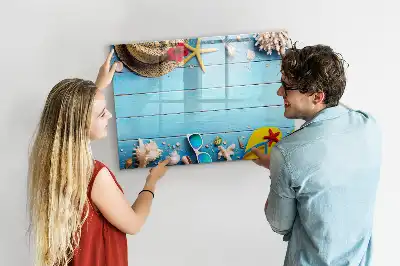 Schreibmagnettafel als Strandzubehör