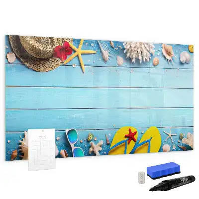 Schreibmagnettafel als Strandzubehör