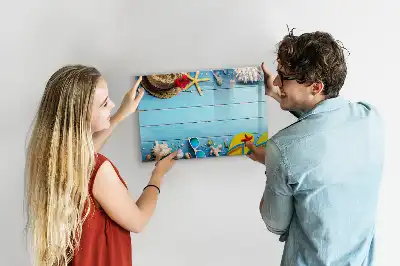 Schreibmagnettafel als Strandzubehör