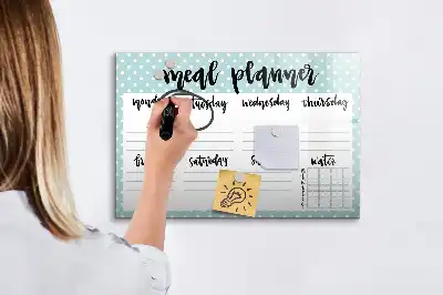 Mahlzeitenplaner beschreibbare Magnettafel