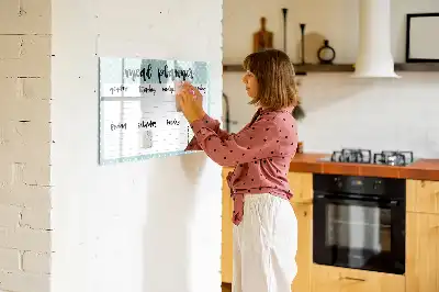 Mahlzeitenplaner beschreibbare Magnettafel