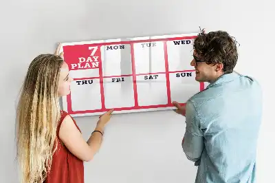 Wochenplaner beschreibbare Magnettafel