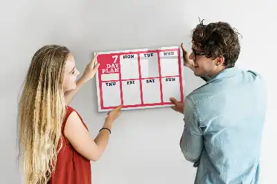 Wochenplaner beschreibbare Magnettafel