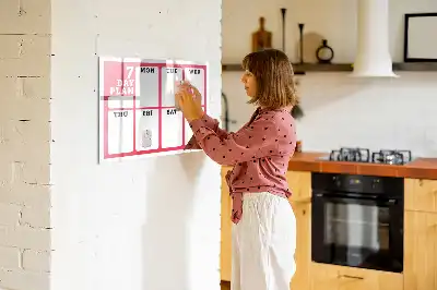 Wochenplaner beschreibbare Magnettafel
