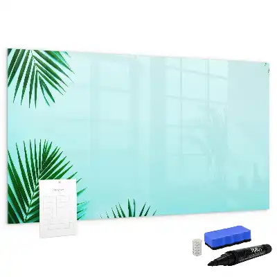 Schreib-Magnettafel mit Palmenblätter-Motiv