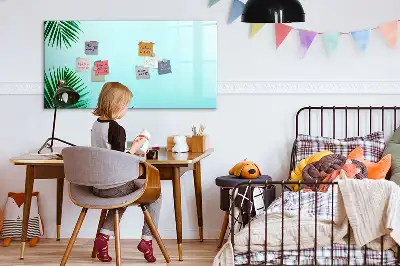 Schreib-Magnettafel mit Palmenblätter-Motiv