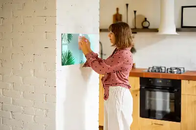 Schreib-Magnettafel mit Palmenblätter-Motiv