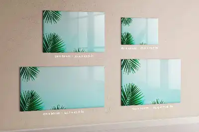 Schreib-Magnettafel mit Palmenblätter-Motiv
