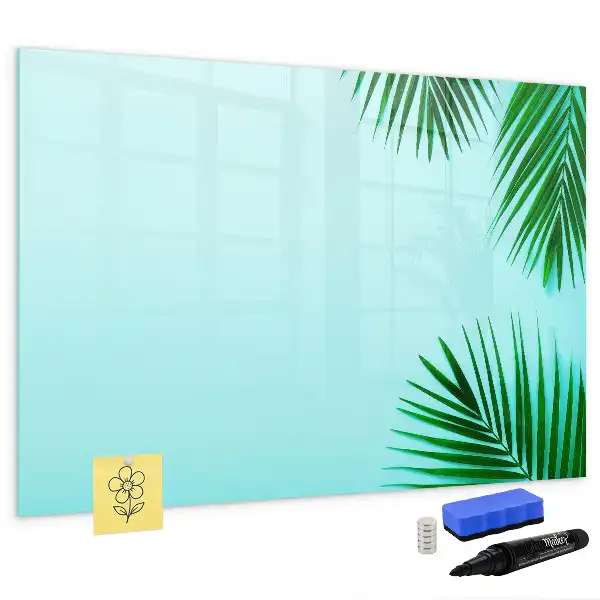 Beschreibbare Magnettafel im Design Exotische Blätter