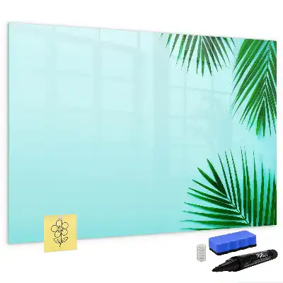 Beschreibbare Magnettafel im Design Exotische Blätter