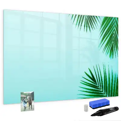 Beschreibbare Magnettafel im Design Exotische Blätter