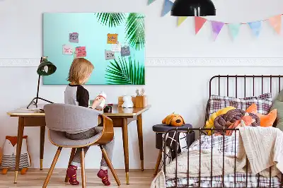 Beschreibbare Magnettafel im Design Exotische Blätter