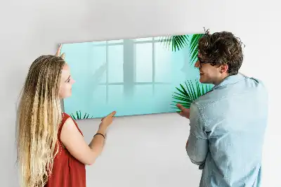 Beschreibbare Magnettafel im Design Exotische Blätter