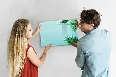 Beschreibbare Magnettafel im Design Exotische Blätter