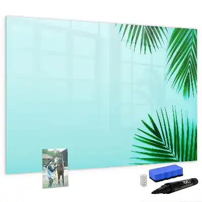 Beschreibbare Magnettafel im Design Exotische Blätter