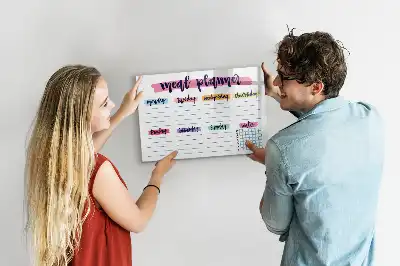 Beschreibbare Magnettafel für das Wochenmenü