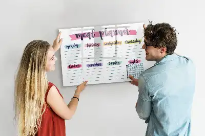 Beschreibbare Magnettafel für das Wochenmenü