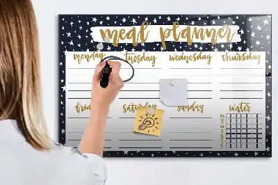 Beschreibbare Magnettafel himmlischer Mahlzeitenplaner