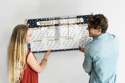 Beschreibbare Magnettafel himmlischer Mahlzeitenplaner