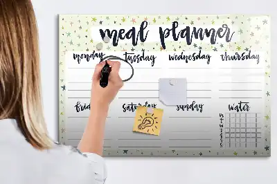 Schreib-Magnettafel mit Motiv Himmlisches Wochenmenü