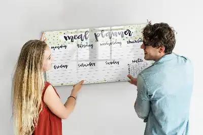 Schreib-Magnettafel mit Motiv Himmlisches Wochenmenü