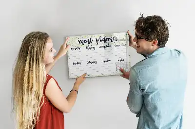 Schreib-Magnettafel mit Motiv Himmlisches Wochenmenü