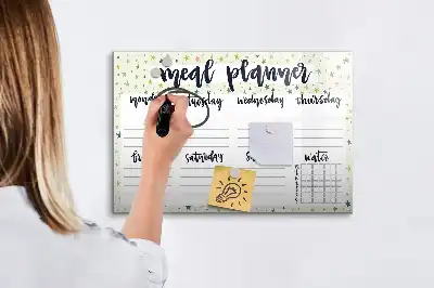 Schreib-Magnettafel mit Motiv Himmlisches Wochenmenü