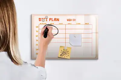 Schreib-Magnettafel mit wöchentlichem Mahlzeitenplaner