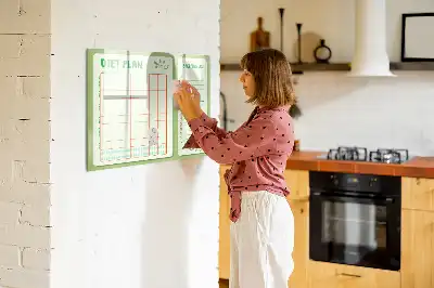 Beschreibbare Magnettafel für den Wochenmenü-Plan