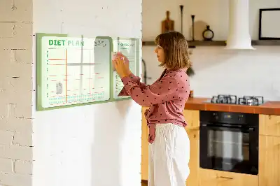Beschreibbare Magnettafel für den Wochenmenü-Plan