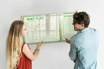 Beschreibbare Magnettafel für den Wochenmenü-Plan