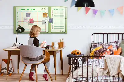 Beschreibbare Magnettafel für den Wochenmenü-Plan