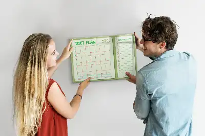 Beschreibbare Magnettafel für den Wochenmenü-Plan