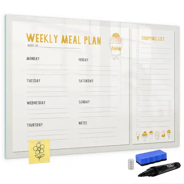 Schreib-Magnettafel zur Mahlzeitenplanung