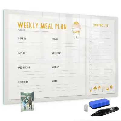 Schreib-Magnettafel zur Mahlzeitenplanung