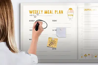 Schreib-Magnettafel zur Mahlzeitenplanung