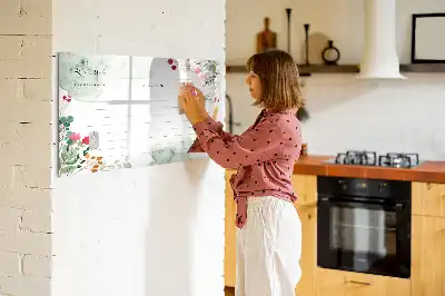 Beschreibbare Magnettafel für den Rezeptbereich