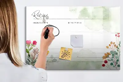 Schreib-Magnettafel für den Rezeptbereich