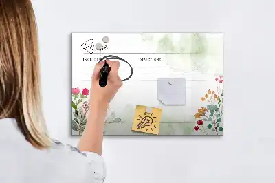 Schreib-Magnettafel für den Rezeptbereich