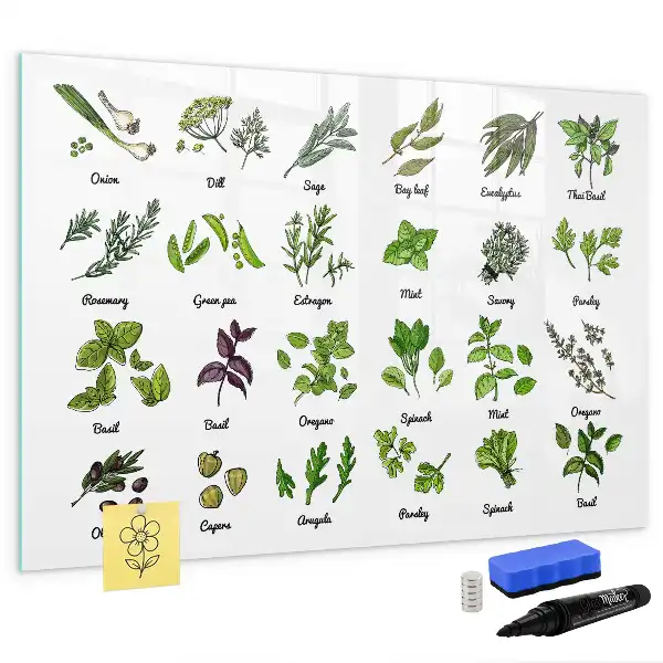 Schreib-Magnettafel mit dem Motiv Baumarten