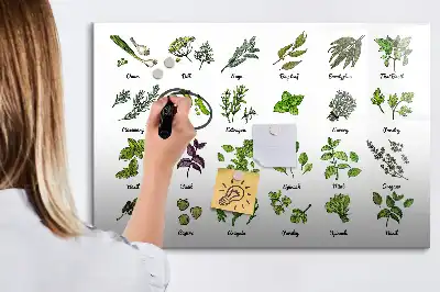 Schreib-Magnettafel mit dem Motiv Baumarten