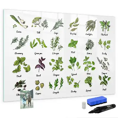 Schreib-Magnettafel mit dem Motiv Baumarten