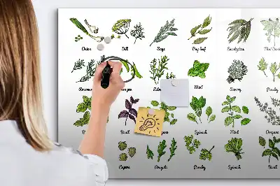 Schreib-Magnettafel mit dem Motiv Baumarten